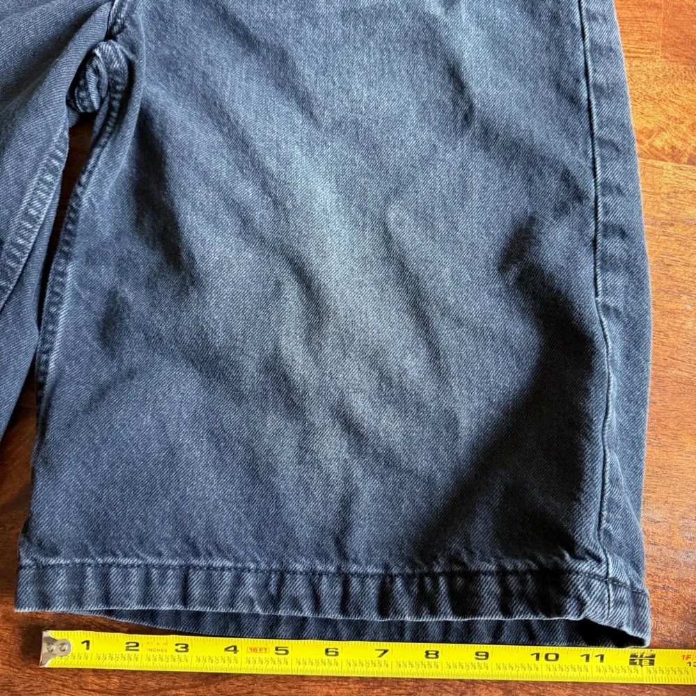 Cotton On Mens Super Baggy Jorts Washed Black Denim Shorts Size 34